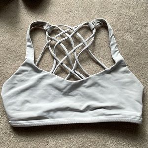 White Lululemon Crossback Bra